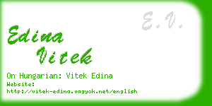 edina vitek business card